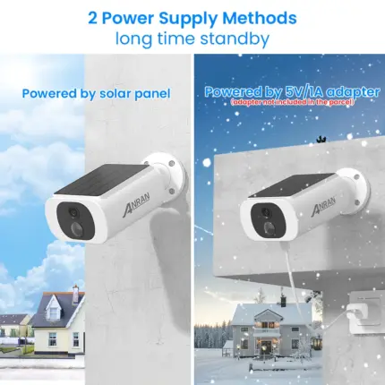 Kit de 2 caméra de sécurité extérieure solaire sans fil - Kf a c c bc ceb f e e ey - Mon Univers Tech