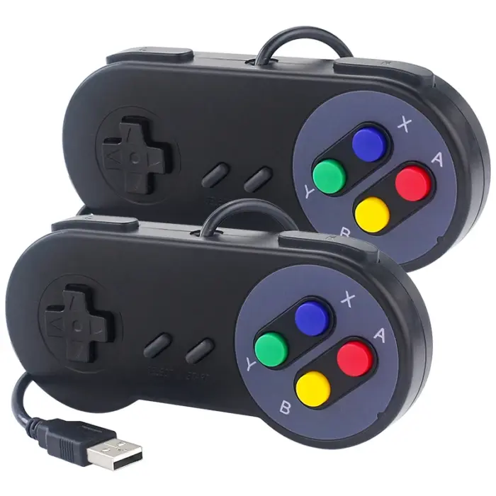 Kit de 2 manettse de jeu rétro filaire USB - Kf h ca e b b ea c b e c cl - Mon Univers Tech