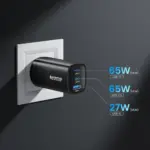 Chargeur secteur rapide 65 W (avec 2 ports USB Type C et 1 port USB) - Kf s a c c c fa aac bef a fy - Mon Univers Tech