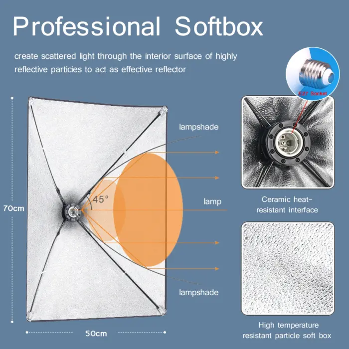 Soft box avec trépied pour studio photo - Kf s eb a c e df fde f v - Mon Univers Tech