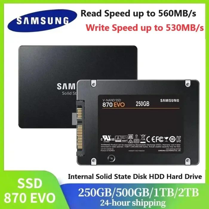 SSD interne SAMSUNG 870 EVO SATA3 de 2.5 pouces - Kf s a e f d ea b ae c p - Mon Univers Tech