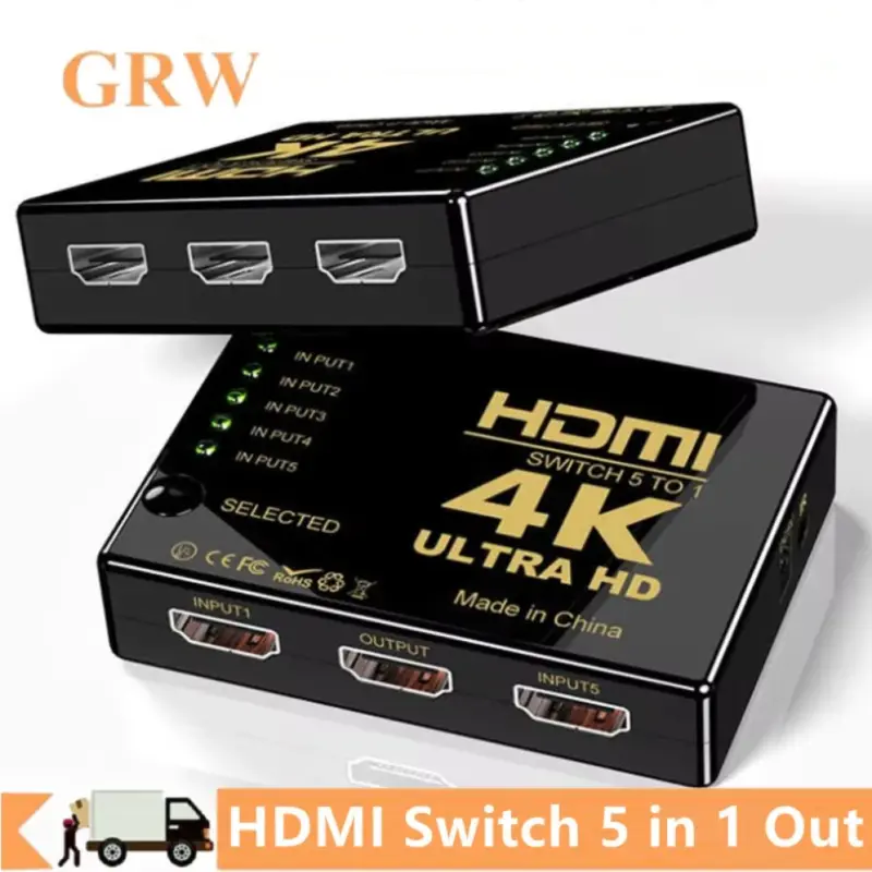 Commutateur HDMI 4K avec télécommane - Kf s f aebc b d ce c c e - Mon Univers Tech