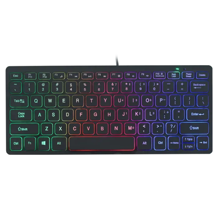 Mini clavier filaire fin avec LED RGB - Kf s e d c e b d f be cs - Mon Univers Tech