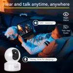 Caméra de surveillance intérieure 2K pour chien WiFi 5G/360 GHz - Kf s d b fe e efe c - Mon Univers Tech
