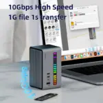 Station d'accueil USB C avec double HDMI, boîtier SSD M.2, Ethernet 100W PD (pour ordinateur portable Macbook Pro) - Kf s ed ca fa d ec cc eaaddg - Mon Univers Tech