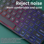 Mini clavier filaire fin avec LED RGB - Kf s d ebc f f b f bc dr - Mon Univers Tech