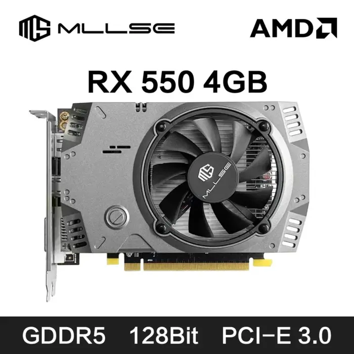 Carte Graphique AMD RX 550 4GB  GDDR5 128Bit DVI HDMI DP PCI-E 3.0 - MLLSE - Kf s b dea ddb c f bb d d d aa - Mon Univers Tech