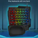 Clavier de jeu ergonomique à une main avec 35 touches et rétroéclairage RVB - Kf s f ef ba ade f ea f e a bq - Mon Univers Tech