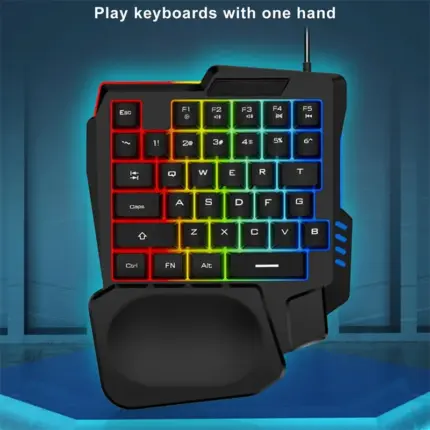 Clavier de jeu ergonomique à une main avec 35 touches et rétroéclairage RVB - Kf s f ef ba ade f ea f e a bq - Mon Univers Tech