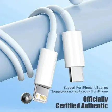 Câble USB Type-C vers Lightning avec recharge rapide 20W pour Apple iPhone 14, 13, 12, 11 Pro Max - Kf s b fca f e f f x - Mon Univers Tech