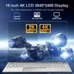 Ultrabook 16 ", 4K 120Hz, Windows 11 Pro - Kf s af fd c f d aa m - Mon Univers Tech