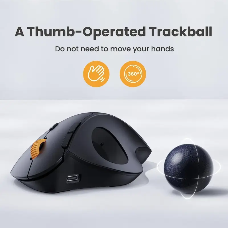 Souris Trackball ergonomique bluetooth multi-appareils - Kf s aac c c e d a aff e fw - Mon Univers Tech