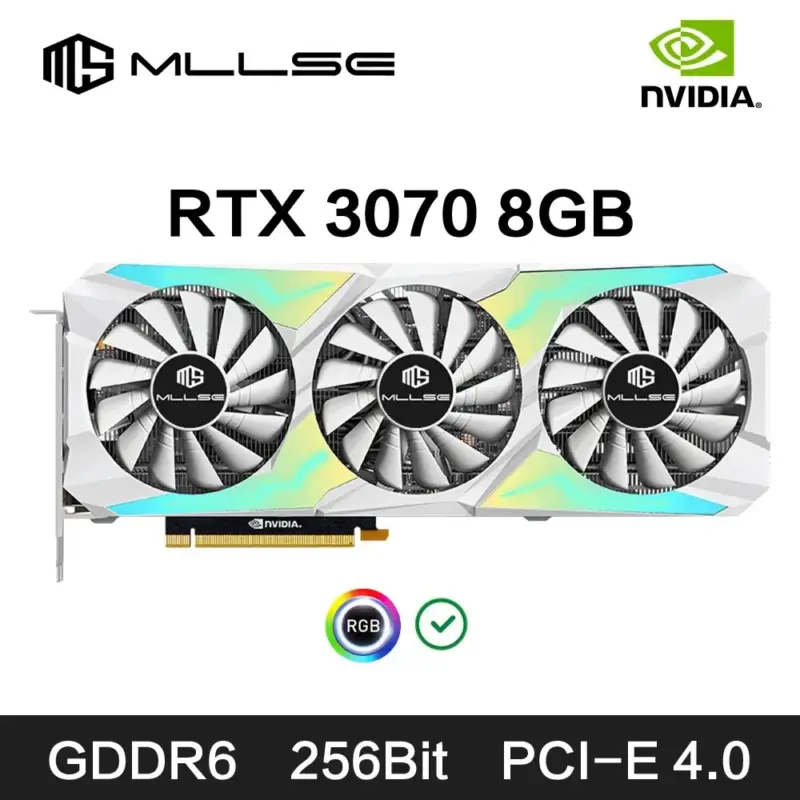 Carte graphique NVIDIA RTX 3070, 8 Go  GDDR6  (avec éclairage RGB) - Kf s bb d b e dbab f dn - Mon Univers Tech