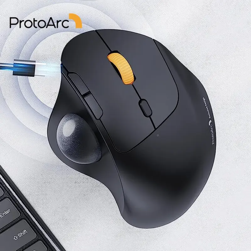 Souris Trackball ergonomique bluetooth multi-appareils - Kf s e a ef b c b f u - Mon Univers Tech