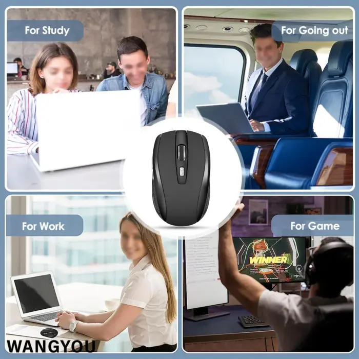 Souris optique sans fil 2.4G à DPI réglable - Kf s e f a c dab df b e d g - Mon Univers Tech