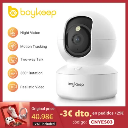 Caméra de surveillance intérieure 2K pour chien WiFi 5G/360 GHz - Kf s eb a c c a f c a s - Mon Univers Tech