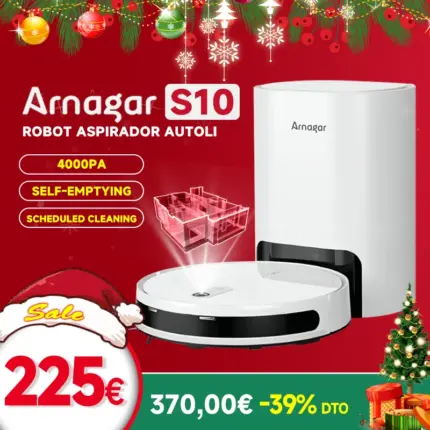 Aspirateur robot S10 avec collecteur de poussière - Arnagar - Kf s ceedf b b bc d f ej - Mon Univers Tech