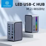 Station d'accueil USB C avec double HDMI, boîtier SSD M.2, Ethernet 100W PD (pour ordinateur portable Macbook Pro) - Kf s e e c a b b ea ad bz - Mon Univers Tech