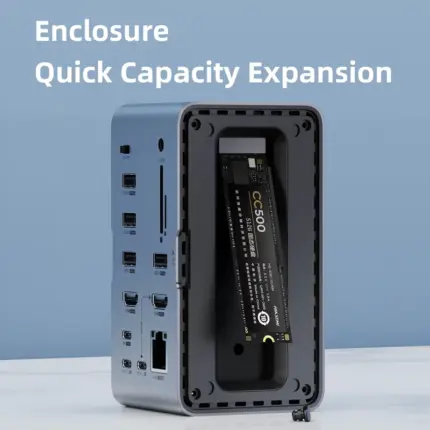 Station d'accueil USB C avec double HDMI, boîtier SSD M.2, Ethernet 100W PD (pour ordinateur portable Macbook Pro) - Kf s f ce d e a c cc j - Mon Univers Tech