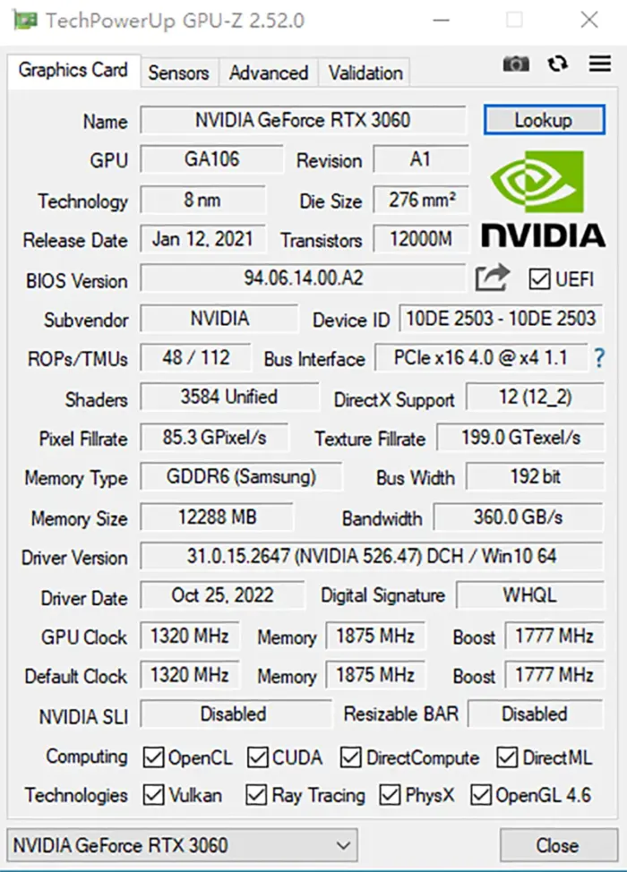 Carte graphique Nvidia RTX 3060 12GB GDDR6 - MLLSE - Kf s d f e f cf e cbe e t - Mon Univers Tech