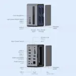 Station d'accueil USB C avec double HDMI, boîtier SSD M.2, Ethernet 100W PD (pour ordinateur portable Macbook Pro) - Kf s e b bc a ba e i - Mon Univers Tech