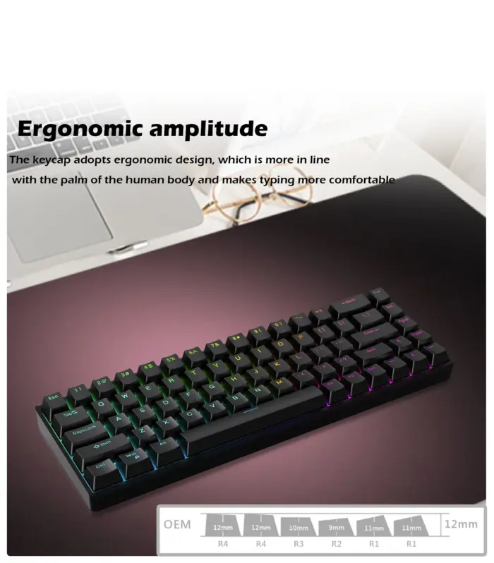 Clavier mécanique Raven68 avec rétro-éclairage RGB - Kf s e fc b b b fcn - Mon Univers Tech