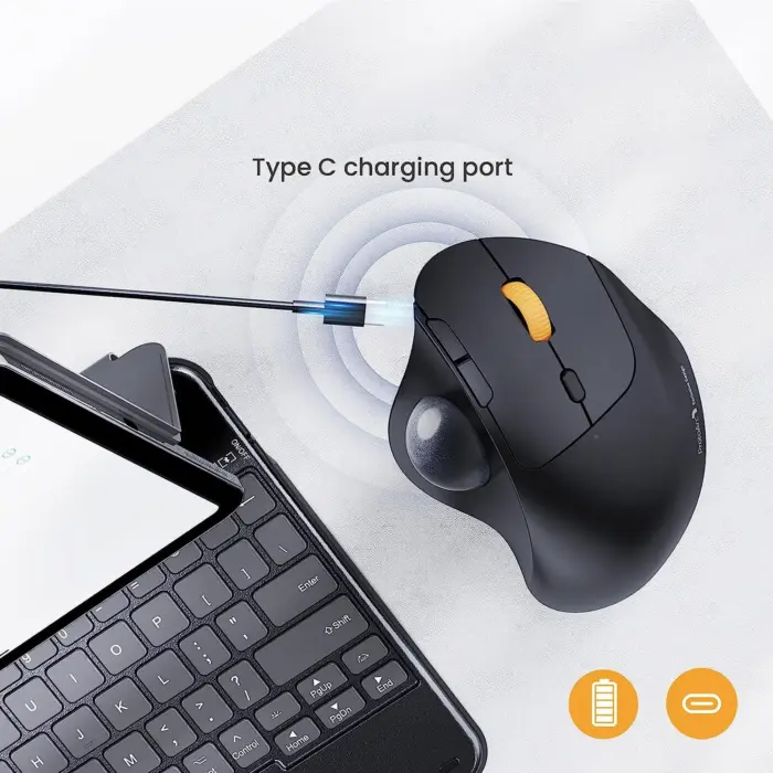 Souris Trackball ergonomique bluetooth multi-appareils - Kf s d da ae b ba eaf ef c e - Mon Univers Tech