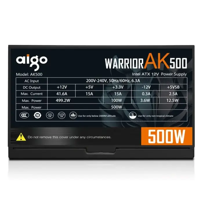 Bloc d'alimentation PC 500 W 120mm - Kf s b e ba e d c c c - Mon Univers Tech