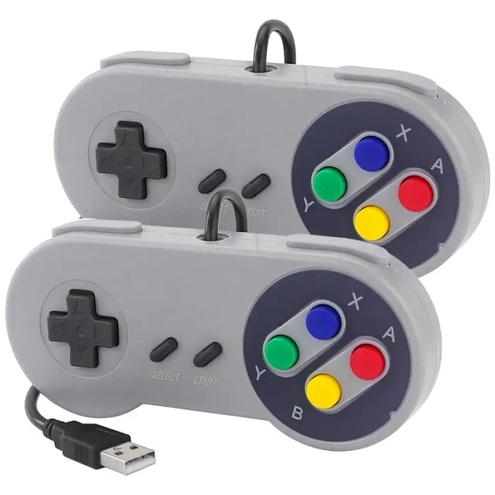 Kit de 2 manettse de jeu rétro filaire USB - Kf sa a bb aa ef a dee b r - Mon Univers Tech