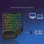 Clavier de jeu ergonomique à une main avec 35 touches et rétroéclairage RVB - Kf sac bc fe d c f a ft - Mon Univers Tech