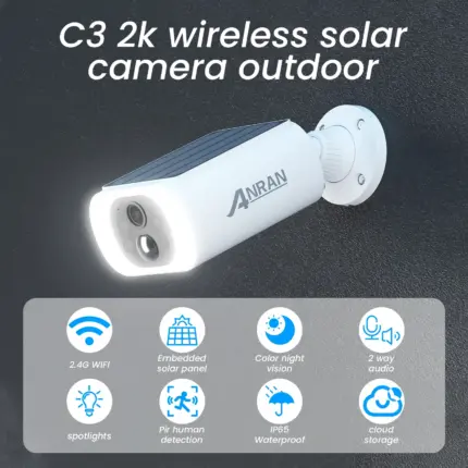 Kit de 2 caméra de sécurité extérieure solaire sans fil - Kf sb b d c b dfbafc ac n - Mon Univers Tech