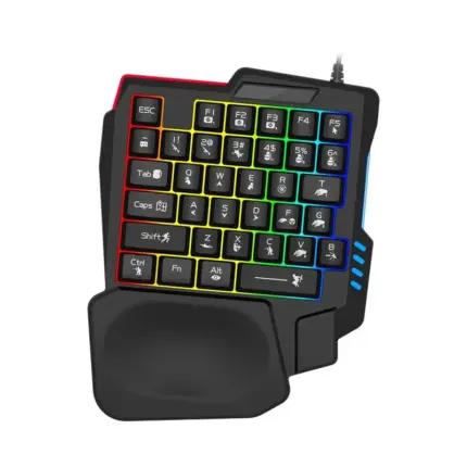 Clavier de jeu ergonomique à une main avec 35 touches et rétroéclairage RVB - Kf sb b c cbb d fb a s - Mon Univers Tech
