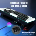 Clavier mécanique ergonomique RVB LED 68 % - Kf sc f c d b fafe cf m - Mon Univers Tech