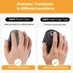 Souris Trackball ergonomique bluetooth multi-appareils - Kf sc e e cb cd b a n - Mon Univers Tech