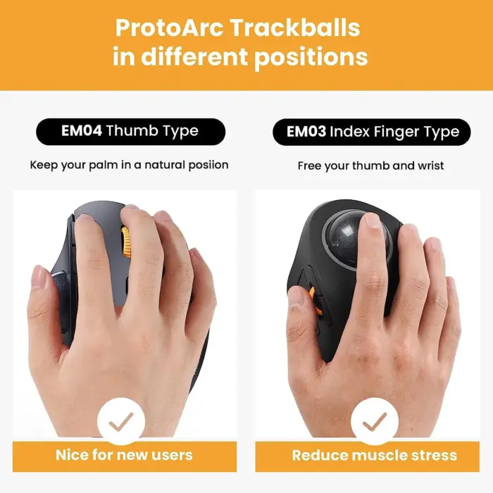 Souris Trackball ergonomique bluetooth multi-appareils - Kf sc e e cb cd b a n - Mon Univers Tech