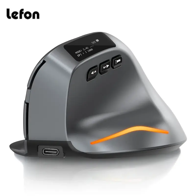 Souris verticale ergonomique bluetooth RGB avec écran OLED - LEFON - Kf sd c deb fcd e bd f ad e c a u - Mon Univers Tech