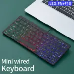 Mini clavier filaire fin avec LED RGB - Kf sddfb cae a bae b f dg - Mon Univers Tech