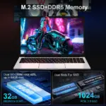 Ordinateur portable Ninkear A15 PRO, AMD Ryzen 5, 15.6 IPS, 32 Go DDR5, 1 To SSD - Kf se fcdfee fd bf da ec ccef - Mon Univers Tech