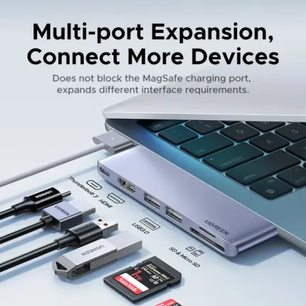 Adaptateur 6-en-2 HUB USB-C pour Macbook - Kf s e e aa d d e b e b - Mon Univers Tech