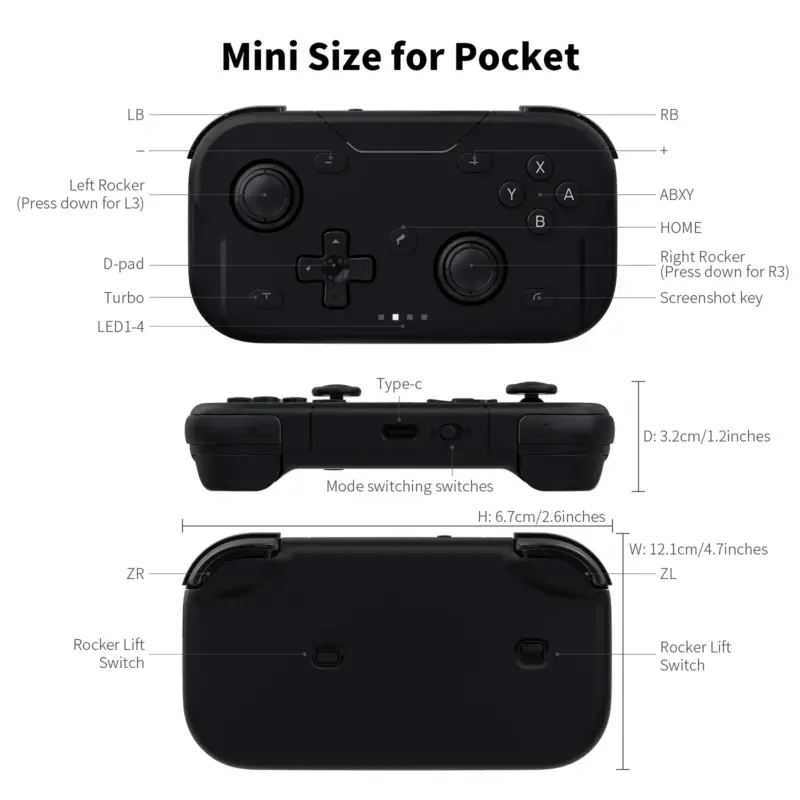 Manette de poche sans fil pour consoles de jeu - Kf scdd be d b d b a e eb - Mon Univers Tech