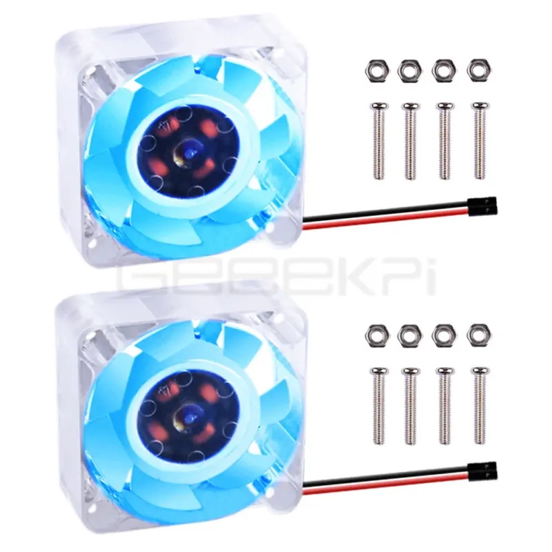 Pack 2 Ventilateurs 40×40 mm LED – Refroidissement Raspberry Pi - Kf h f dabf fb a b a d c - Mon Univers Tech
