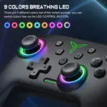 Manette Pro Switch RGB avec boutons programmables - Kf s dd e d a a d c g - Mon Univers Tech