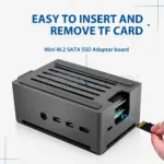 Boîtier aluminium pour Raspberry Pi 5 avec Carte M.2 SSD (NGFF) SATA & Refroidissement - Kf s d aec fa efb e a d f - Mon Univers Tech