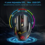 Souris Gaming sans fil RGB – 7 Boutons programmables - Kf s dfc dd e d c b d f b p - Mon Univers Tech