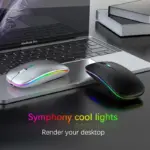 Souris sans fil rechargeable Bluetooth avec LED RGB - Kf sf b c da d f f af - Mon Univers Tech