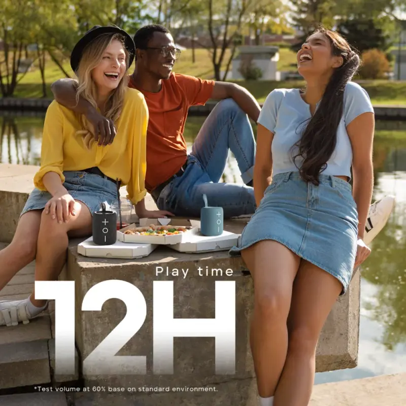 Enceinte Bluetooth Portable étanche à LED (12h autonomie) - Kf s f df a efb f e cbq - Mon Univers Tech