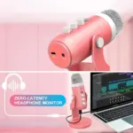 Microphone USB Rose pour Streaming et Podcast (avec support) - Kf s d fae d c d cc v - Mon Univers Tech