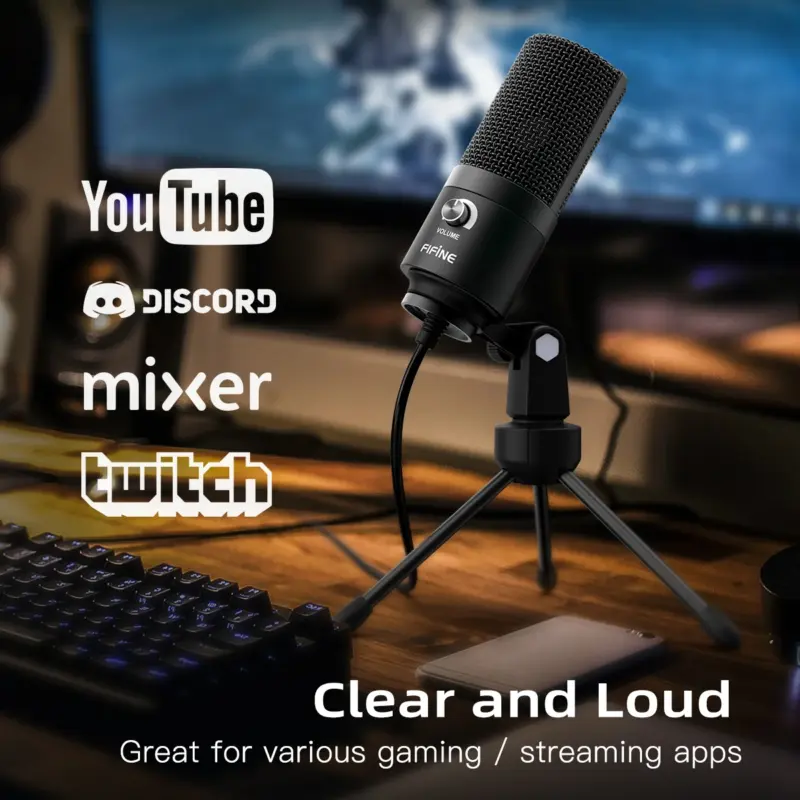 Microphone USB à condensateur avec Trépied de bureau - Kf sa a c e aefb aa ff e m - Mon Univers Tech