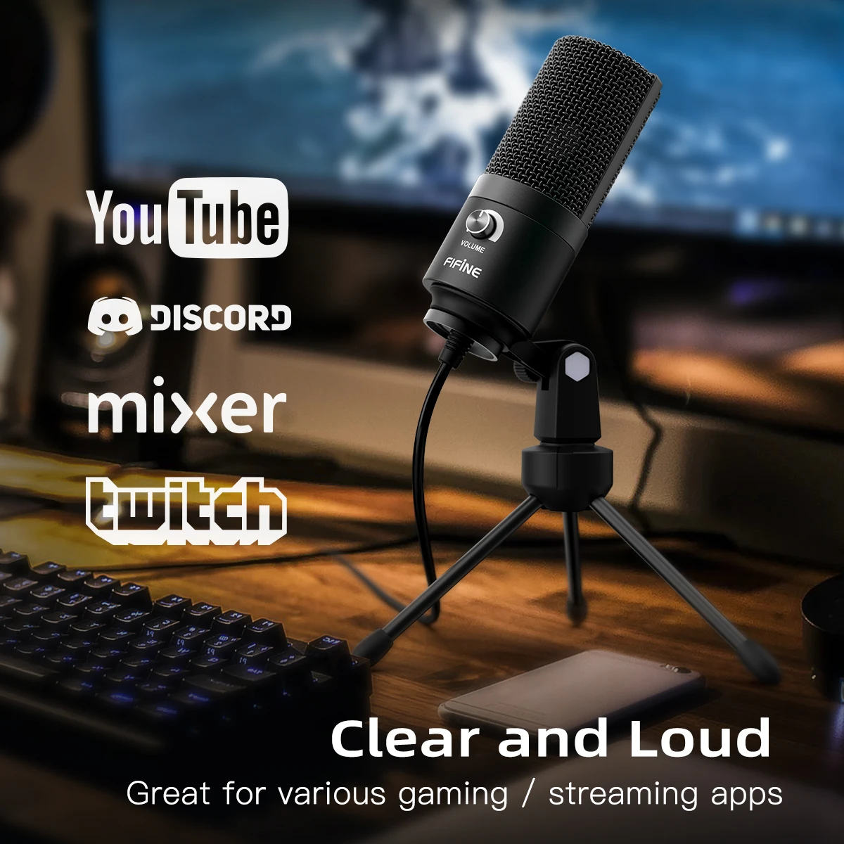 Microphone USB à condensateur avec Trépied de bureau - Kf sa a c e aefb aa ff e m - Mon Univers Tech Microphone USB à condensateur avec Trépied de bureau - Kf sa a c e aefb aa ff e m - Mon Univers Tech