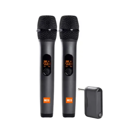 Kit 2 microphones sans fil avec récepteur audio jack - Kf se e dde e a ec f e be z - Mon Univers Tech
